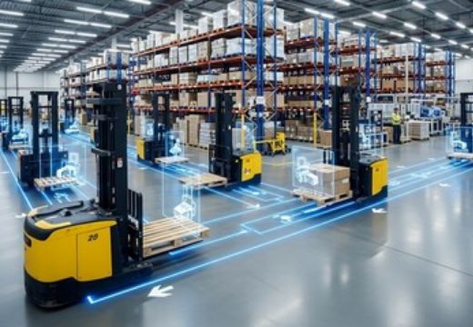 自動化設備を複合運用する大型物流センター